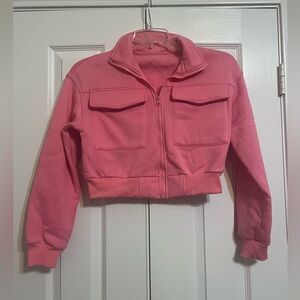 Pink Cropped Jacket